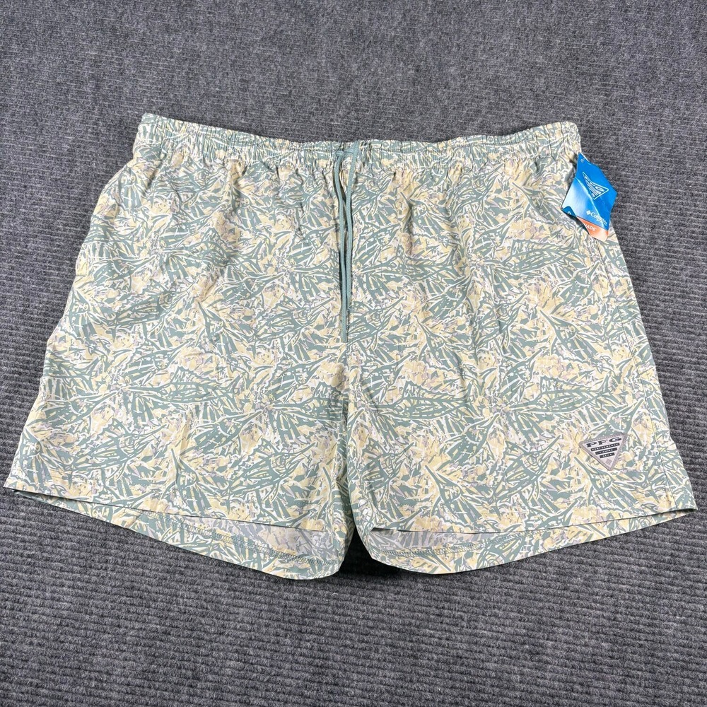 Columbia PFG Water Shorts Mens XXL Green NWT Backcast III Omni-Shade UPF 50
